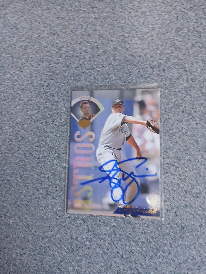 Greg Swindell Signed In Person 1995 Leaf Astros Card A3 - Image 1 of 1