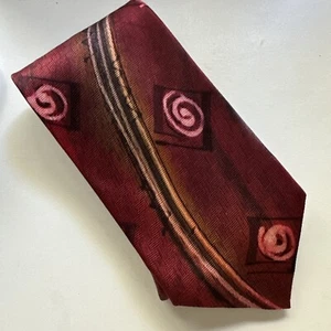 Robert Daskal Tie Hand Painted Hand Sewn 100% Silk Abstract Tie Signed - Picture 1 of 8
