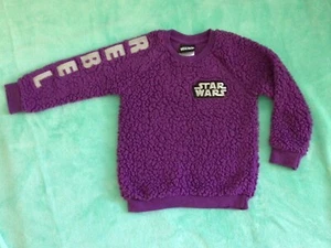 Little Girls STAR WARS REBEL Sweater Top Size 4T LS Purple - Picture 1 of 5