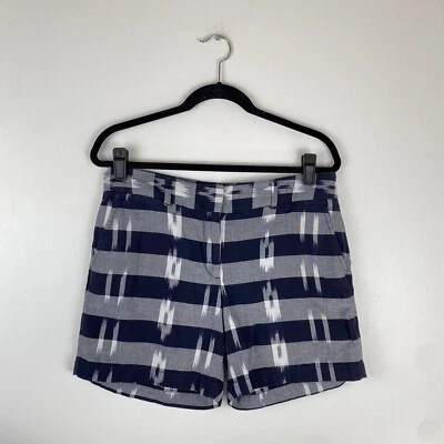 Pantalones Cortos Chinos Geométricos Loft Ann Taylor Para Mujer 6 Frente Plano Azul Marino 6" Entrepierna Foto 1 de 4