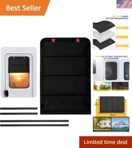 3-Layer RV Door Window Shade with Fast Hook & Loop Installation - 25''x16'' - Foto 1 di 8