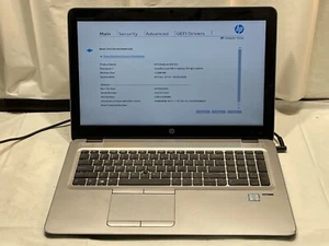 HP EliteBook 850 G3 Intel core i7-6600U @2.60GHz 12GB Laptop Computer No hdd - Picture 1 of 2