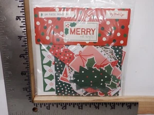 BORSA MISTA MY MIND'S EYE MERRY AND BRIGHT CHRISTMAS 54 PZ EPHEMERA NUOVA A30674 - Foto 1 di 2