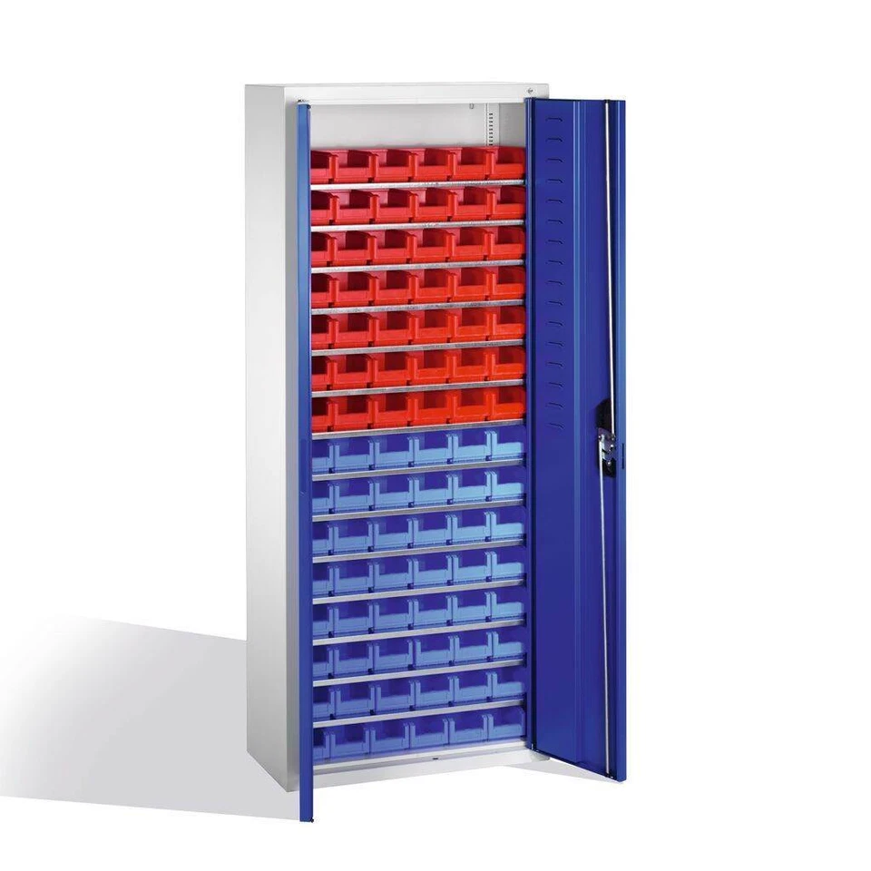 Magazinschrank mit 90 Sichtlagerkästen, H1690xB700xT300mm - Bild 1 von 1