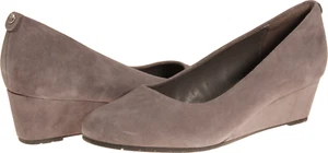 Clarks Vendra Bloom Womens Wedge Loafer Pump Gray Suede US Size 7.5 M - Picture 1 of 3
