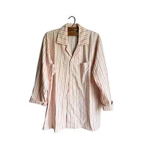 Guess Home Womens Striped Pajama Top Button Down Lightweight Pink White Size OS - Picture 1 of 5