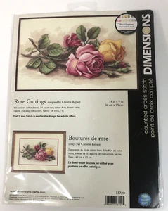 Dimensions Rose Cuttings Counted Cross Stitch Kit 14x9 #13720 New sealed  - Picture 1 of 7