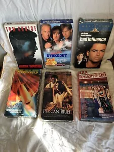 6 VHS ACTION MOVIES: Bad Influence, Turbulence 2, Another Stakeout, MIssion Impo - Picture 1 of 7