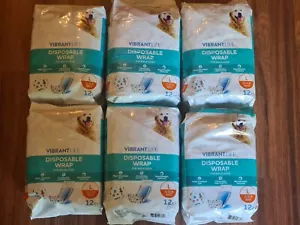 72 Count Vibrant Life Disposable Wrap For Male Dogs Large Diapers - Picture 1 of 2