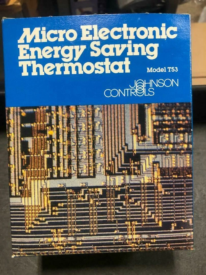 New Vintage Johnson Controls Micro Electronic Energy Saving Thermostat Model T53 - Image 1 of 4