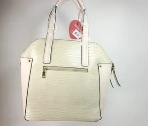 RIMEN & CO. WOMENS TG-2909 HIGH QUALITY PU LEATHER STRUCTURED HANDBAG,BEIGE,NEW - Picture 1 of 8