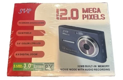 SVP Xthinn- 12ZX 12 M Pixels  3.0 Color LTPD 8x Digital Zoom 32 MB Memory - Image 1 of 2