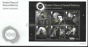 Jersey "ALBERT EINSTEIN ~ EINSTEIN'S THEORY OF GENERAL RELATIVITY" MS FDC 2016  - Picture 1 of 7