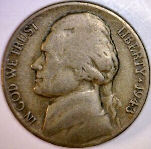 1943 /2 ERROR Jefferson Nickel VG /F Coin 3 Over 2 Date Cherry Pickers FS 028 NR