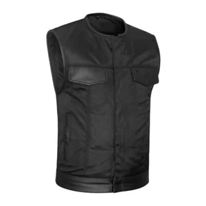 CHALECO CLUB MOTO ESTILO CUELLO ENROLLADO CHALECO TEXTIL GO201 - Imagen 1 de 9