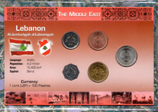Littleton World Coin Set Lebanon UNC 1996-2012 500 Livres 2009 100 Livres 2012