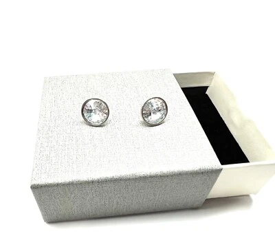 Pendiente Cristal Swarovski | Pendiente Pátina Blanca | Forma Cristal Plata Rivoli Foto 1 de 4