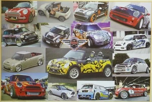 BMW MINI COOPER AUTOMÓVIL "COLLAGE DE 15 COCHES ÚNICOS" PÓSTER DE ASIA - Imagen 1 de 1