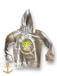 The Mandalorian Grogu Baby Yoda Boys Size 7 Jumping Beans Fleece Graphic Hoodie - Picture 1 of 5