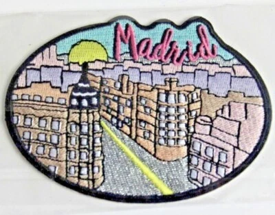 NEW Stoney Clover  Lane MADRID Spain DESTINATION TRAVEL Sticker PATCH Embroidery - Image 1 of 3