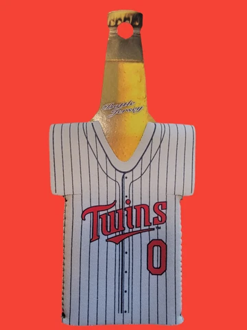 NEW Minnesota Twins Bottle Jersey Koozie - Official MLB Baseball Cover