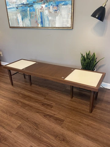 Vintage MCM American of Martinsville Accord Coffee Table  X Inlaid Cover