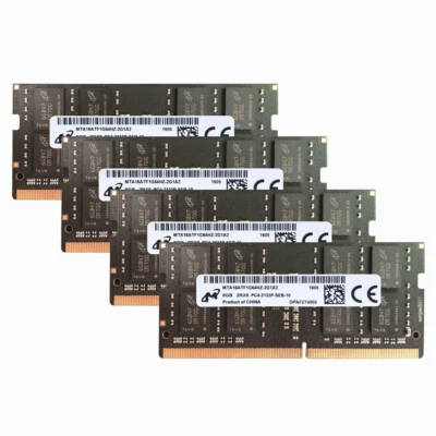 Micron 4x8GB 2Rx8 PC4-2133P DDR417000Mhz 260Pin SODIMM Laptop Memory NonEcc-32gb - Image 1 of 4