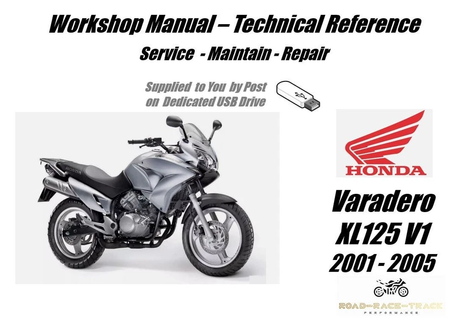 Honda XL125 V1 Varadero Service Repair Workshop Manual USB 2001 - 2005 - Image 1 of 4
