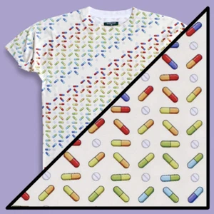 Razortown All Over Print Pills T-shirt - Picture 1 of 7