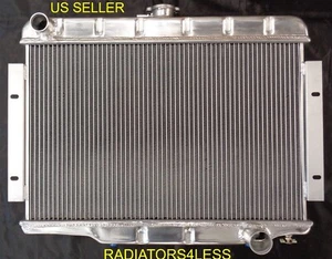 3 ROW ALUMINUM RADIATOR 72 73 74 75 76 77 78 79-86 CJ5 CJ6 CJ7 CHEVY ENGINE - Foto 1 di 2