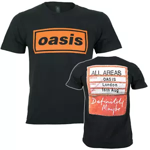 Official Oasis T Shirt Definitely Maybe AAA Pass Reunion Tour 2025 New Black - Picture 1 of 52