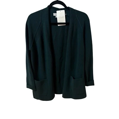 NEW Kinross Cashmere & Cotton Thermal Open Front Cardigan-Long- M- was 300 - Image 1 of 4