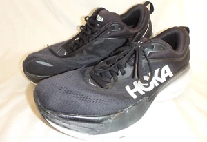 HOKA ONE Bondi 8 Mens Running Shoes - Black - 11 EE - Picture 1 of 8