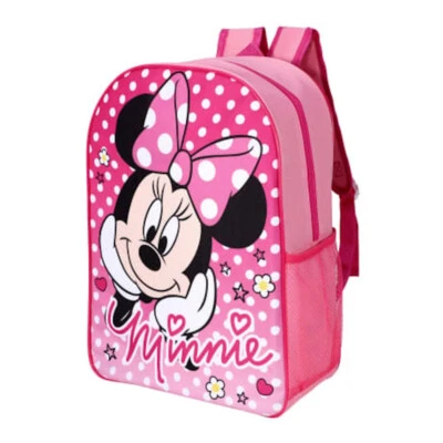 Zaino Minnie Mouse Rosa Disney Per La Scuola Ragazze XL 40Cm Borsa Per Libri - Immagine 1 di 3