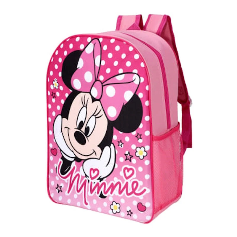 Minnie Mouse Pink Backpack Rucksack Disney Back To School Girls XL 40cm Book Bag - Image 1 of 3