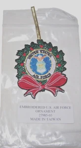 United States Air Force Embroidered Christmas Ornament NEW - Picture 1 of 1