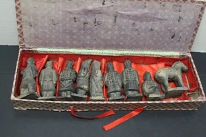 9 Piece Decorative Asian/Chinese Soldier Figurines - Picture 1 of 7
