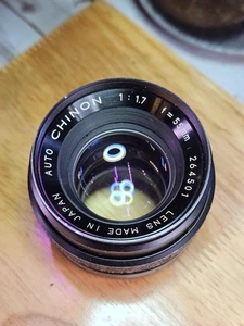 Lente de montaje con tornillo Auto Chinon 55 mm F1.7 M42, ¡Funciona! - Imagen 1 de 6