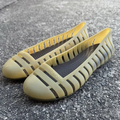 Crocs Adrina II Jelly Ballet Flats Women’s 7 Golden Yellow *With Stained Spots* - Image 1 of 4