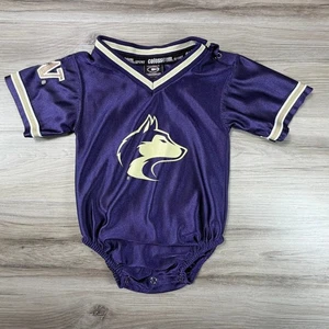 Infant Colosseum Washington Huskies Purple Husky Football Jersey Bodysuit 0-12 m - Picture 1 of 8