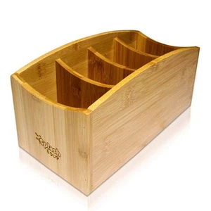 Natural Bamboo Organizer | Kitchen Counter Utensil Storage | Home Office Stat... - Picture 1 of 8