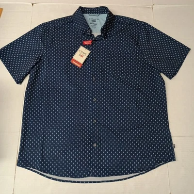 Camisa Chaps Everyday Performance Para Hombre Talla XL Azul Tinta Elastizada Resistente a las Arrugas Foto 1 de 4