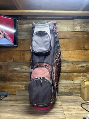 Sun Mountain Women's Diva 14-Way Cart Bag Pink-Rasperry/ Gray Embroidered-VGC - Image 1 of 4