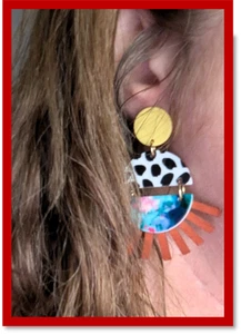 🌞 “Ray of Bling-shine” Boho Sunburst Dangle Earrings - Picture 1 of 6
