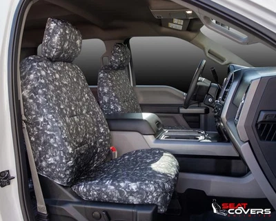 For 2019-2023 Ford Ranger Crew Seat Covers Full Set in Reaper Black Neoprene - Image 1 of 4