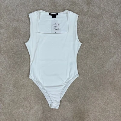 French Connection 白色无袖方领紧身衣 - S 码全新 — 第 1/4 张图片