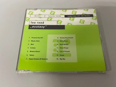 Lou Reed – Ecstasy - Promo CD © 2000 (PROP05160) - Bild 1 von 2