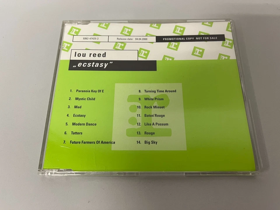 Lou Reed – Ecstasy - Promo CD © 2000 (PROP05160) - Bild 1 von 2