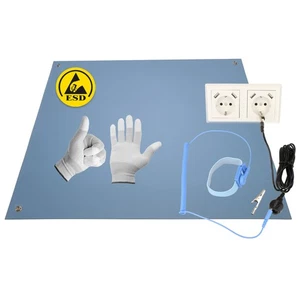 Minadax® ESD Antistatik-Matte 80x60cm inkl. Manschette Verlängerung Handschuhe - Bild 1 von 12