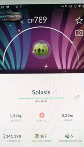 Pokémon Go - Shiny Solosis Special Background -Trade 20K dust - Picture 1 of 1